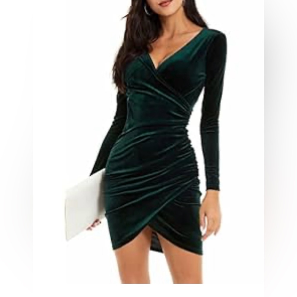 Green Velvet Dress